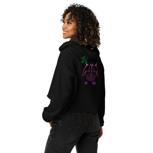 Women's Cropped Hoodie | Bella + Canvas |  Dropped shoulder cut