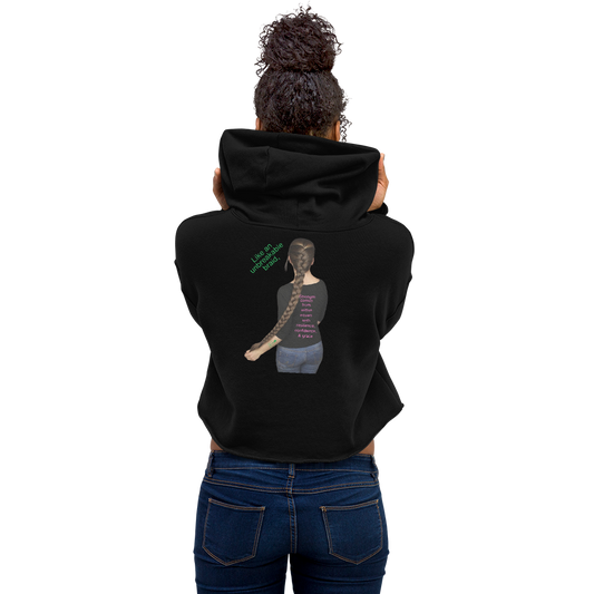 Women's Cropped Hoodie | Bella + Canvas |  Dropped shoulder cut