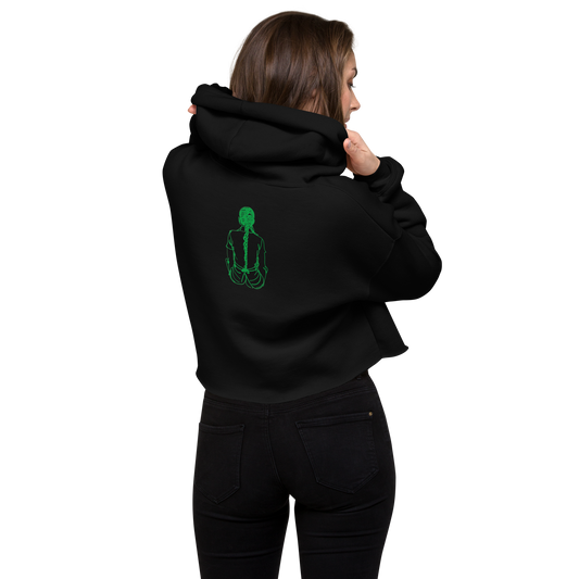Women's Cropped Hoodie | Bella + Canvas |  Dropped shoulder cut