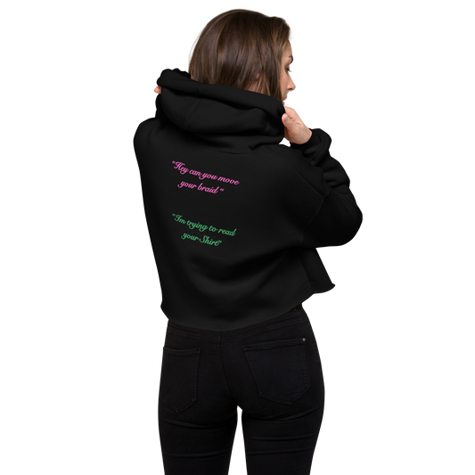 Women's Cropped Hoodie | Bella + Canvas |  Dropped shoulder cut
