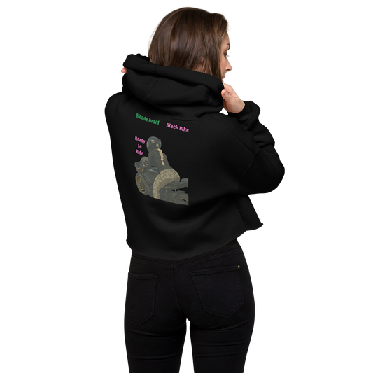 Women's Cropped Hoodie | Bella + Canvas |  Dropped shoulder cut