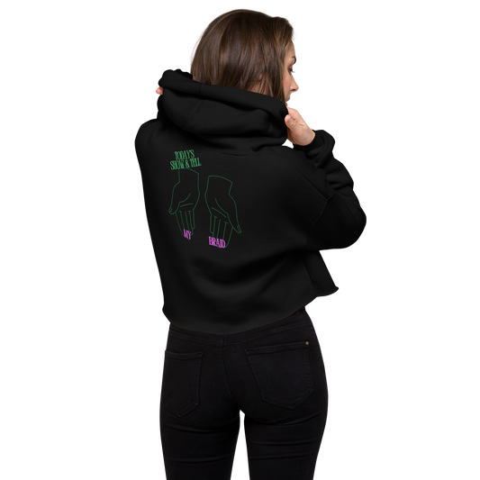 Women's Cropped Hoodie | Bella + Canvas |  Dropped shoulder cut