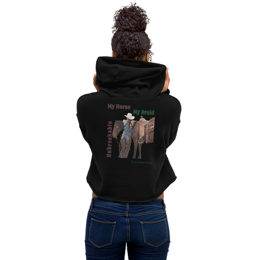 Women's Cropped Hoodie | Bella + Canvas |  Dropped shoulder cut