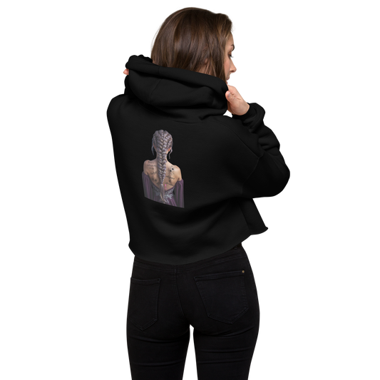 Women's Cropped Hoodie | Bella + Canvas |  Dropped shoulder cut