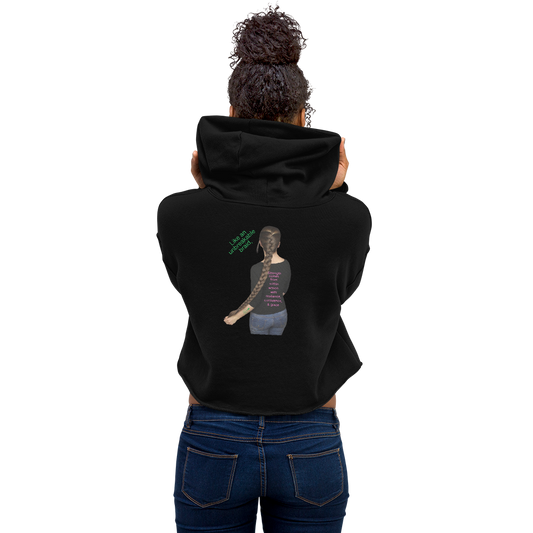 Women's Cropped Hoodie | Bella + Canvas |  Dropped shoulder cut