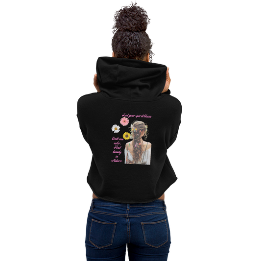 Women's Cropped Hoodie | Bella + Canvas |  Dropped shoulder cut