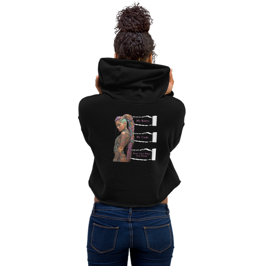Women's Cropped Hoodie | Bella + Canvas |  Dropped shoulder cut