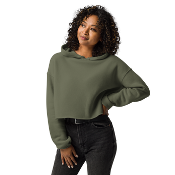 Women's Cropped Hoodie | Bella + Canvas |  Dropped shoulder cut